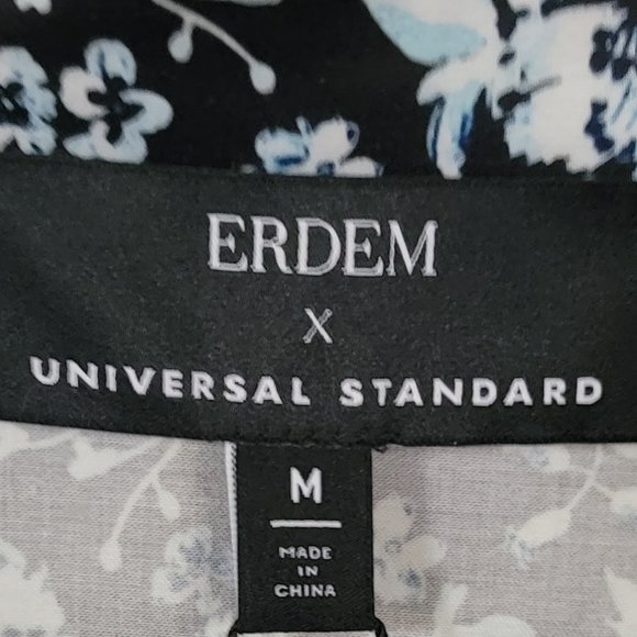 NWT Erdem x Universal Standard Primrose Floral Ruffle Shirt Dress Size Medium - Picture 2 of 15